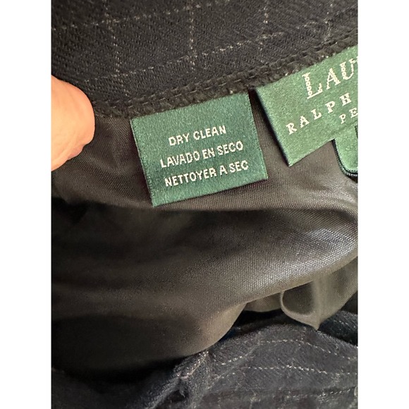 Ralph Lauren vintage blue plaid wool lined pleated pants size 2P - Picture 5 of 11